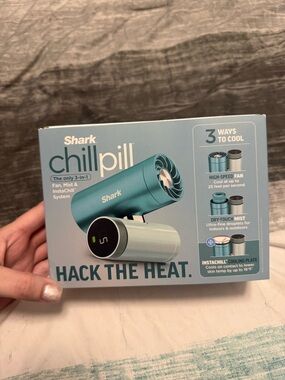 Shark Chill Pill Personal Fan & Mist Cooler - Teal